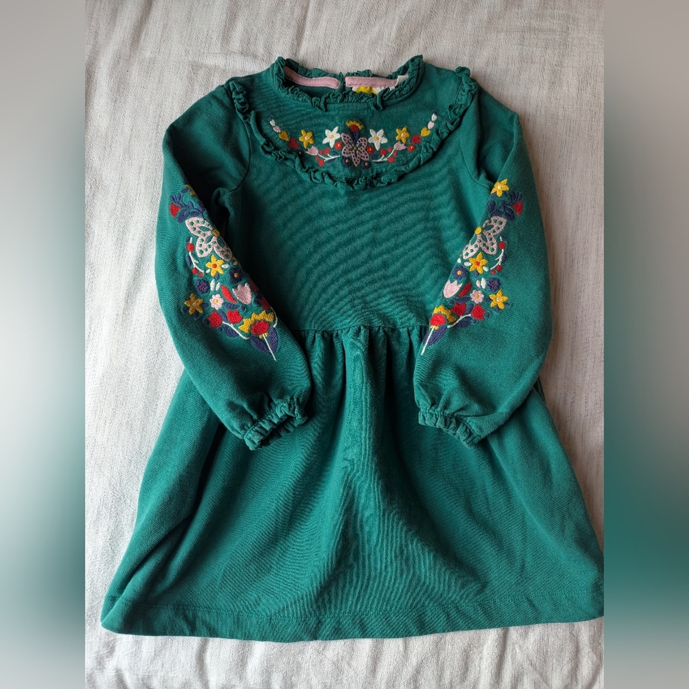 Mini Boden Dress with Floral Details